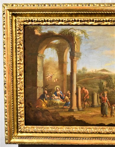 Paesaggio arcadico con Natività